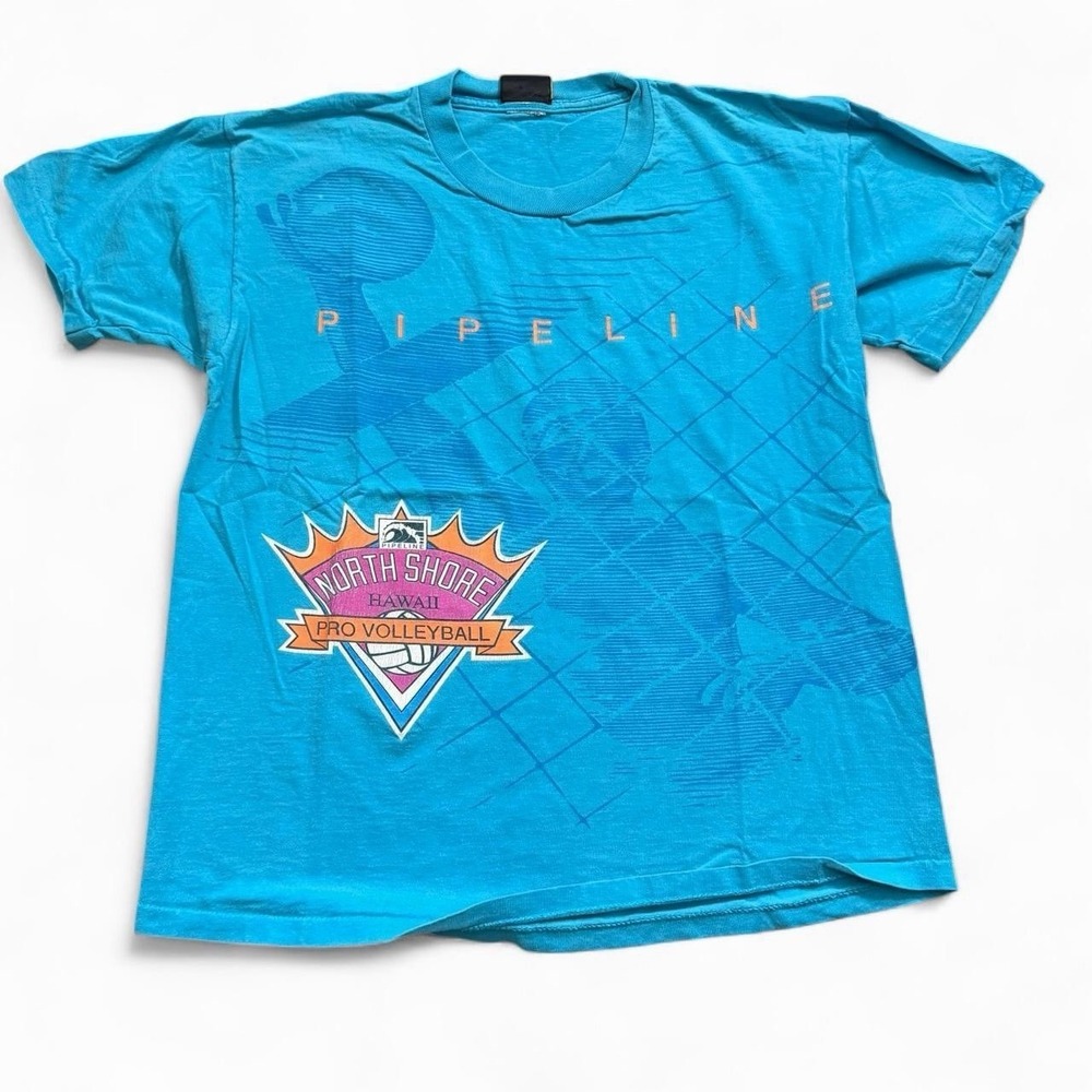Pipeline Vintage T-Shirt Men's Size Small Single Stitch Hawaii Volleyball